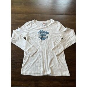 Womens Harley Davidson Long Sleeve Graphic T-Shirt size Large. Juneau, Alaska